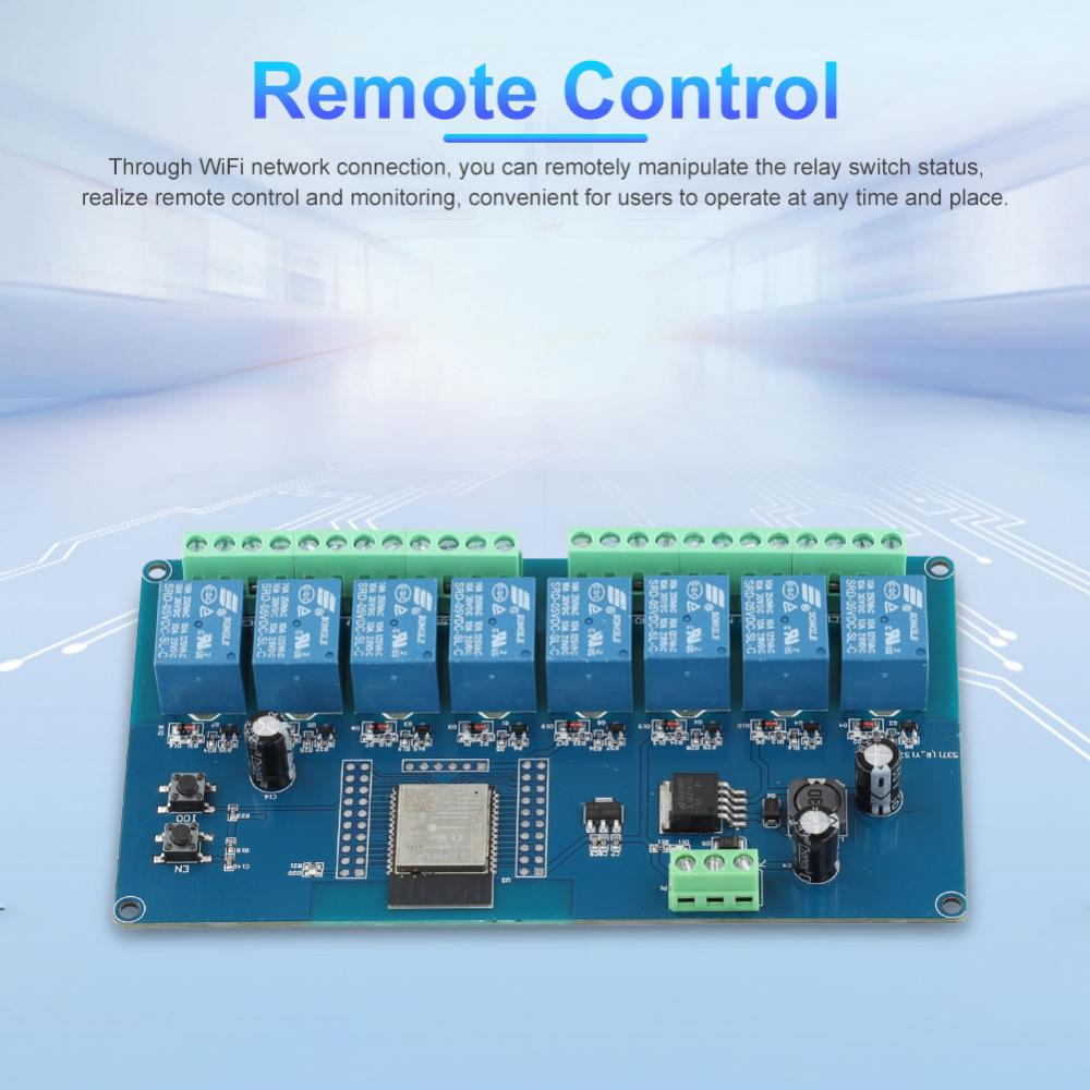 【ANENG】ESP32 WIFI Bluetooth-compatible BLE Relay Module 1/2/8 Channel Power Supply Module ESP32-WROOM Development Board