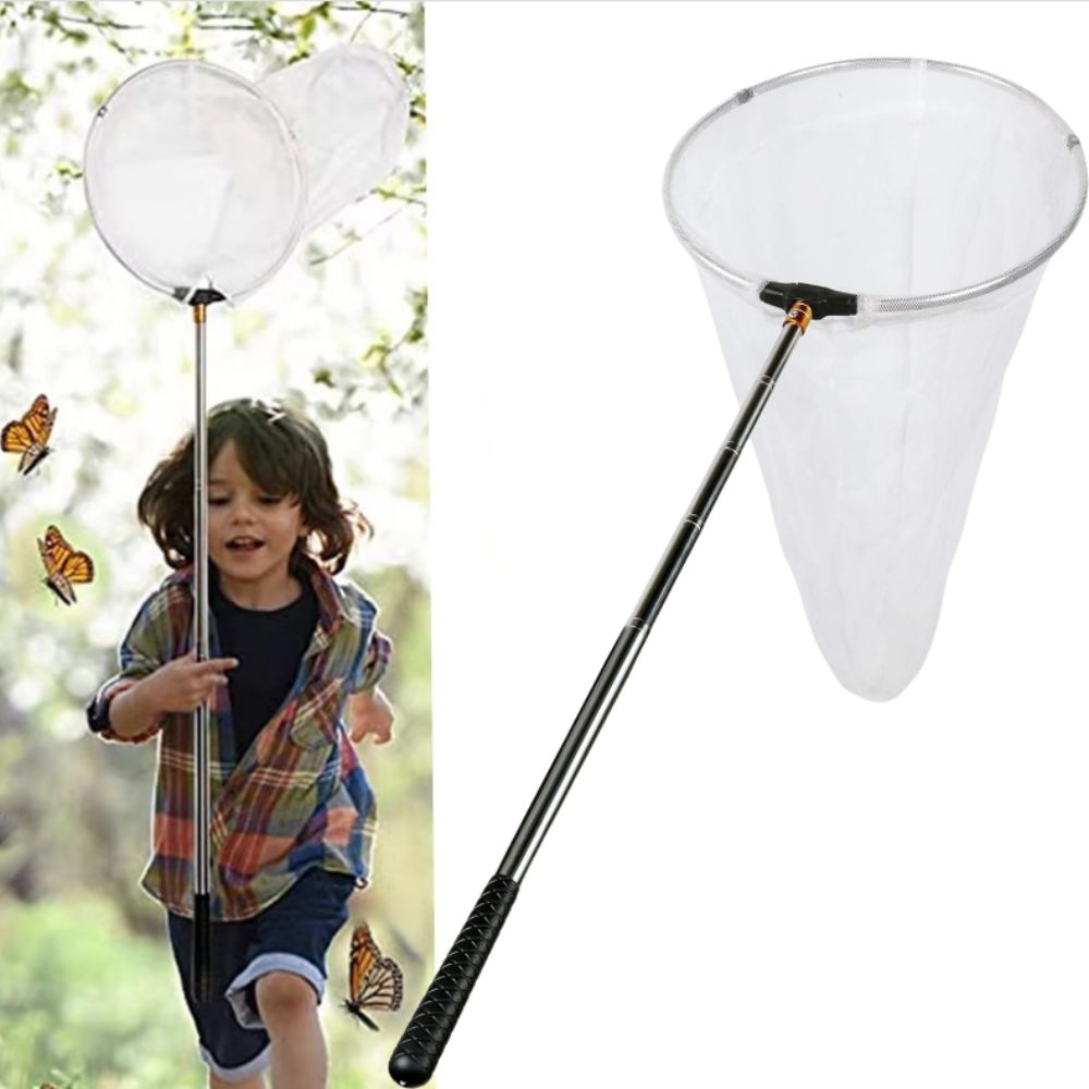 Easy To Carry Butterfly Net Flying Animals Capture Net Stainless Steel ...