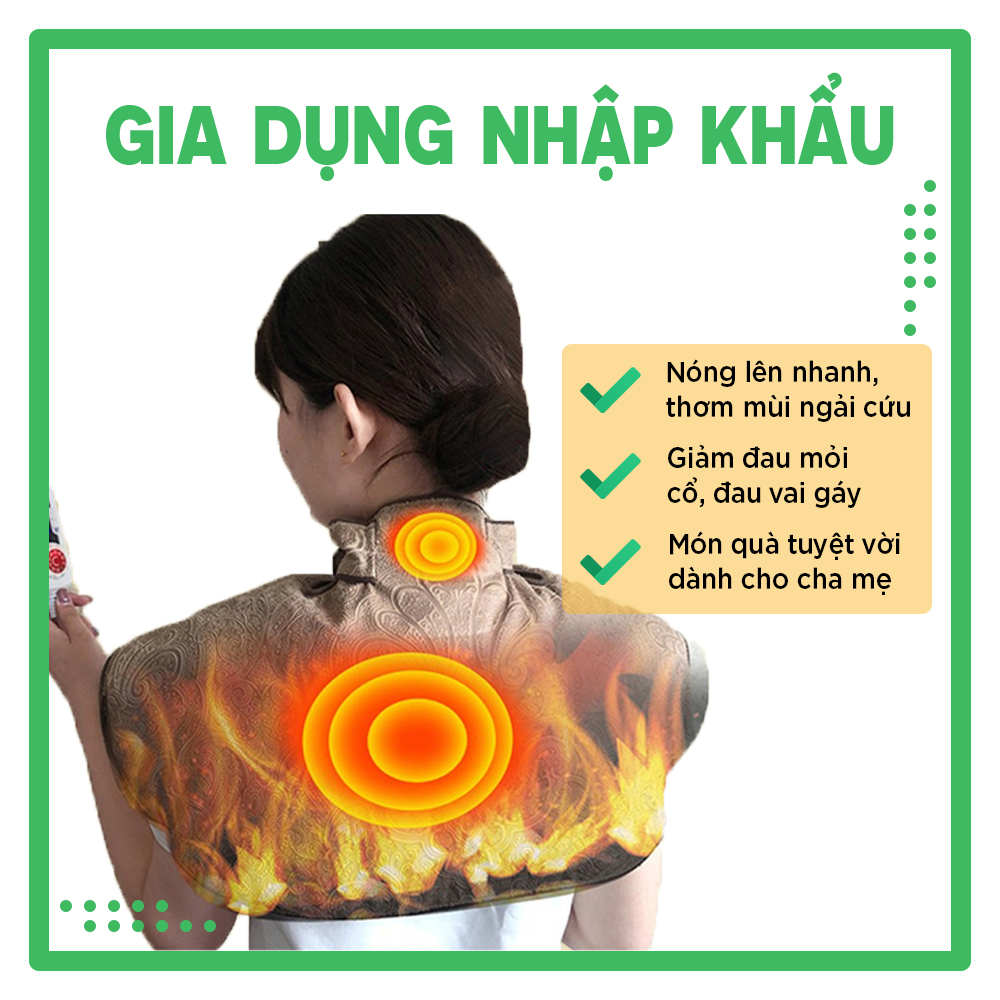 [FreeshipMAX] Túi chườm nóng bằng điện - Túi chườm ngải cứu giúp giảm đau vai gáy, đau xương khớp