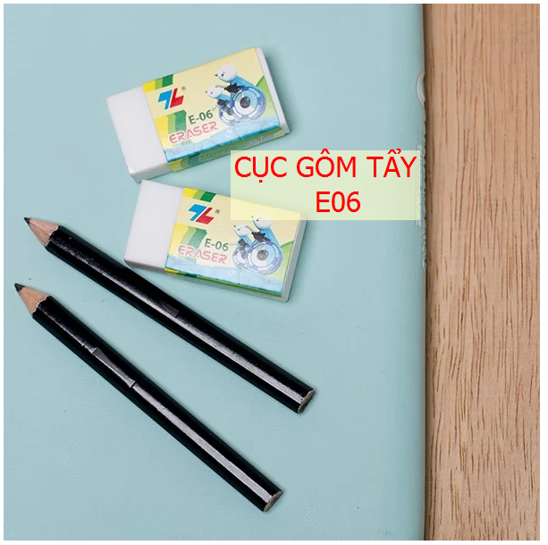 Cục gôm tẩy xóa mực bút chì thiên long e-06