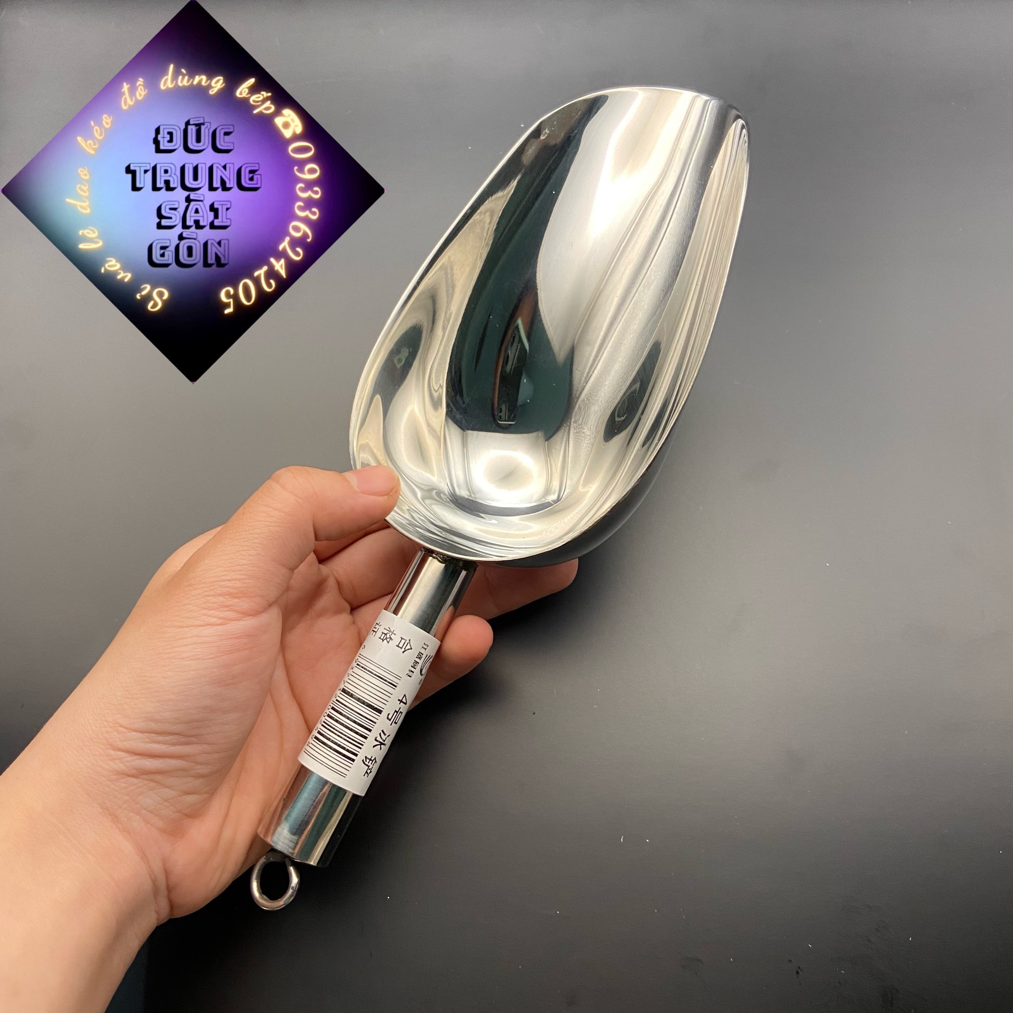Xúc đá, xúc gạo, xúc hạt inox cao cấp đủ size