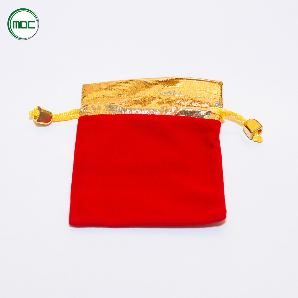 10 Túi rút vải nhung đỏ may mắn