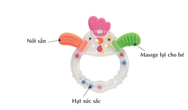 [HCM]Xúc xắc gặm nướu gà con Richell