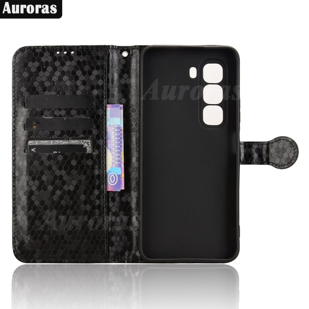 For Infinix Hot 50 Pro Plus Phone case Wave Point Design TPU External Leather Card stand Holder New Design Flip Cover for Infinix Hot 50 Cover casing HP. 