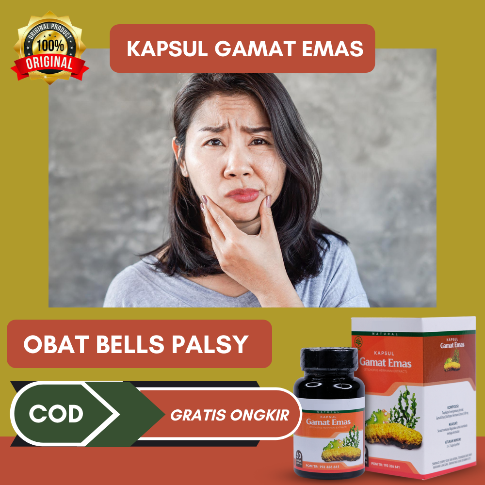 Obat Bells Palsy 100 Aman Wajah Kaku Sebelah Susah Bicara Pelo Stroke Bibir Miring Muka 9443