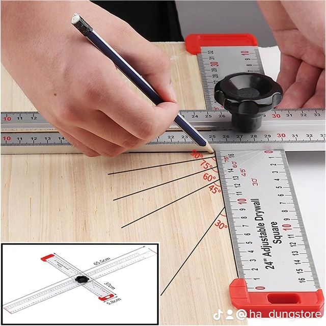 thước chữ T ( thước đo góc làm mộc) free ship