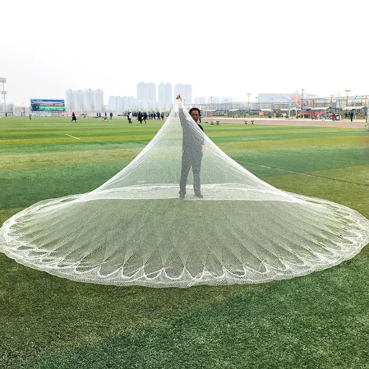 Traditional hand cast net, tire line, hand cast net, fish net, fishing net, powerful horse old style easy to cast net, automatic fishing net, throwing net