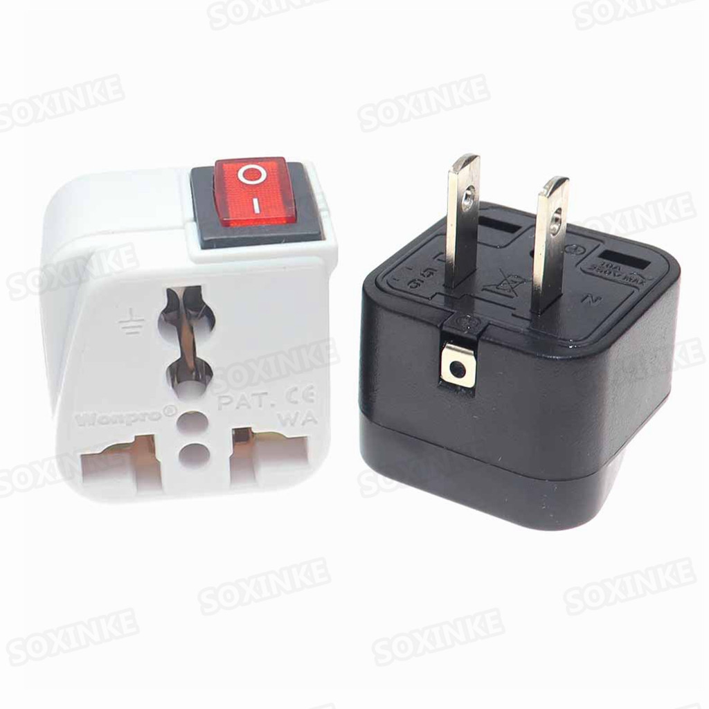 Wonpro America Converter, Universal to US Plug Splitter Travel Wall AC Power Adapter 250V 10A Socket