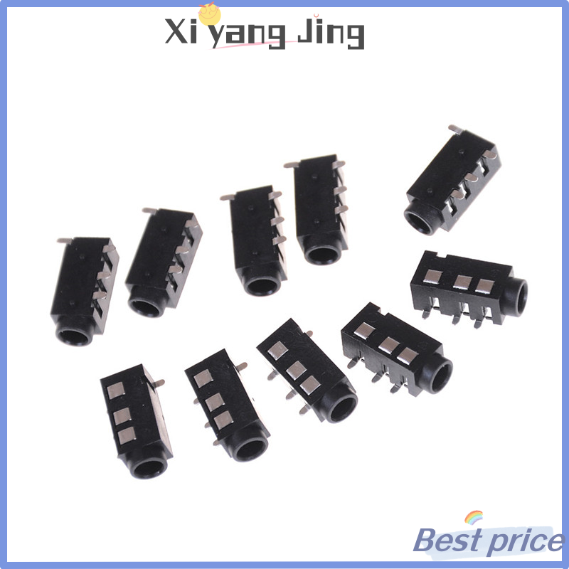 Xyj flash sale home 10 pcs pj-320d 4 pins smd 3.5mm female headphone jack connector pcb mount