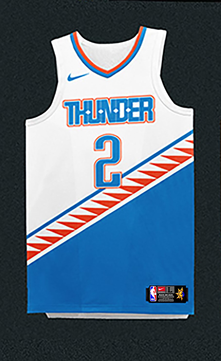 OKC THUNDER JERSEY FREE CUSTOMIZE NAME AND NUMBER ONLY full sublimation  high quality fabrics/ jersey