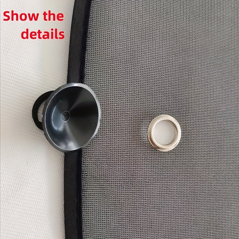 LT 2pcs Car Suction Cup Heat Insulation Side Blocking Sunshade Curtain Sun Visor Interior Front Windshield Car Window Sticker Sun Net Cloth Gear Cover