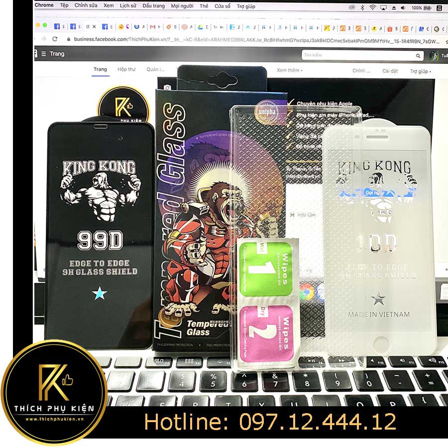 Cường lực king kong hộp giấy iphone 7/7 plus/8/8 plus/x/xr/xs max/11/pro/pro max