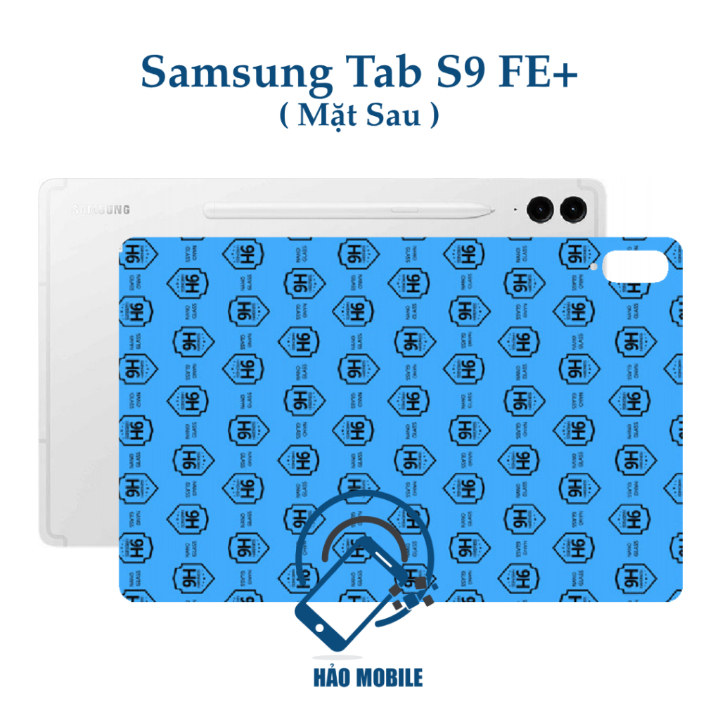 Dán cường lực dẻo nano mặt trước, mặt sau cho Samsung Tab S9 FE+