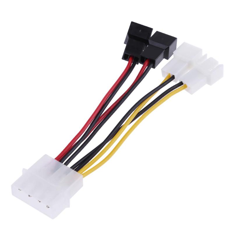 【VogueVenture】2pcs/lot Computer Cooling Fan Power Cables 4Pin Molex to ...