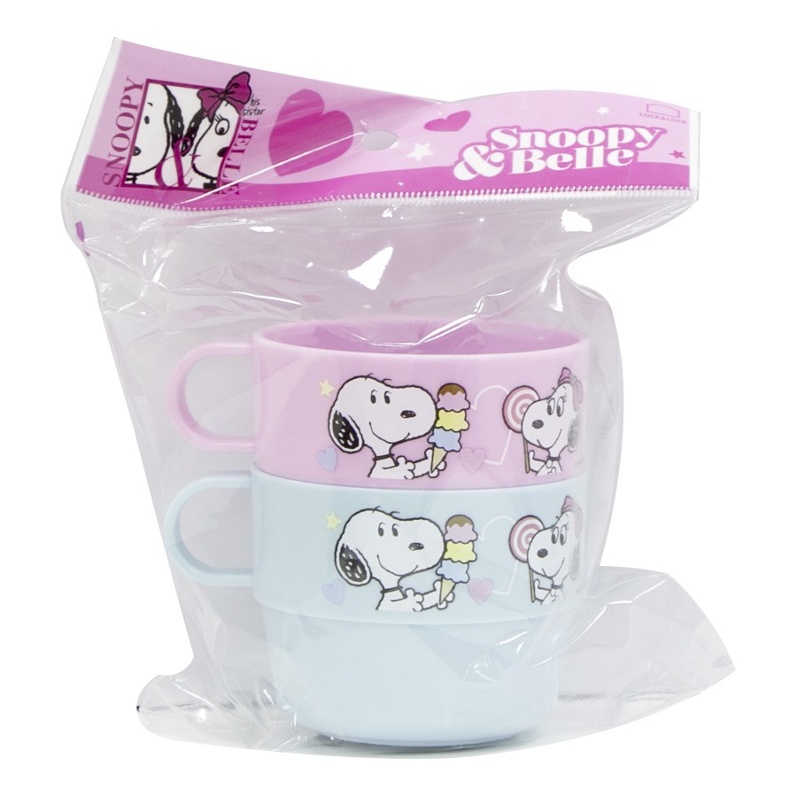 Bộ 2 chiếc cốc uống nước Snoopy Lock&Lock
