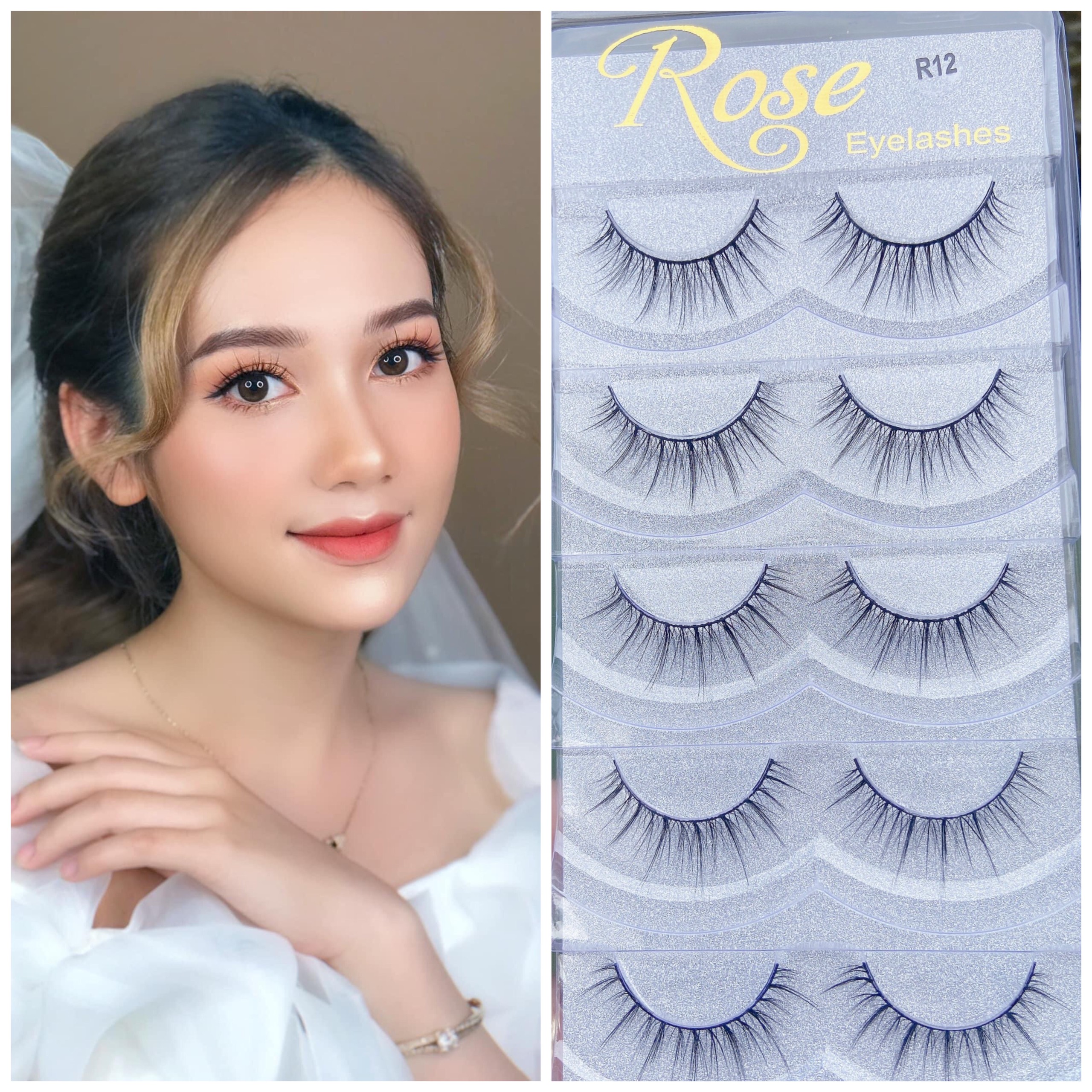 Lông Mi Gỉa Cao Cấp 5 CẶP " Rose" Nhiều Mã