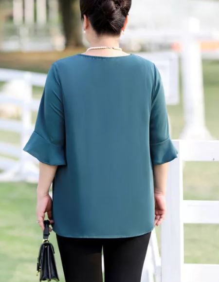 Áo kiểu lụa trung niên bigsize -BS3-521