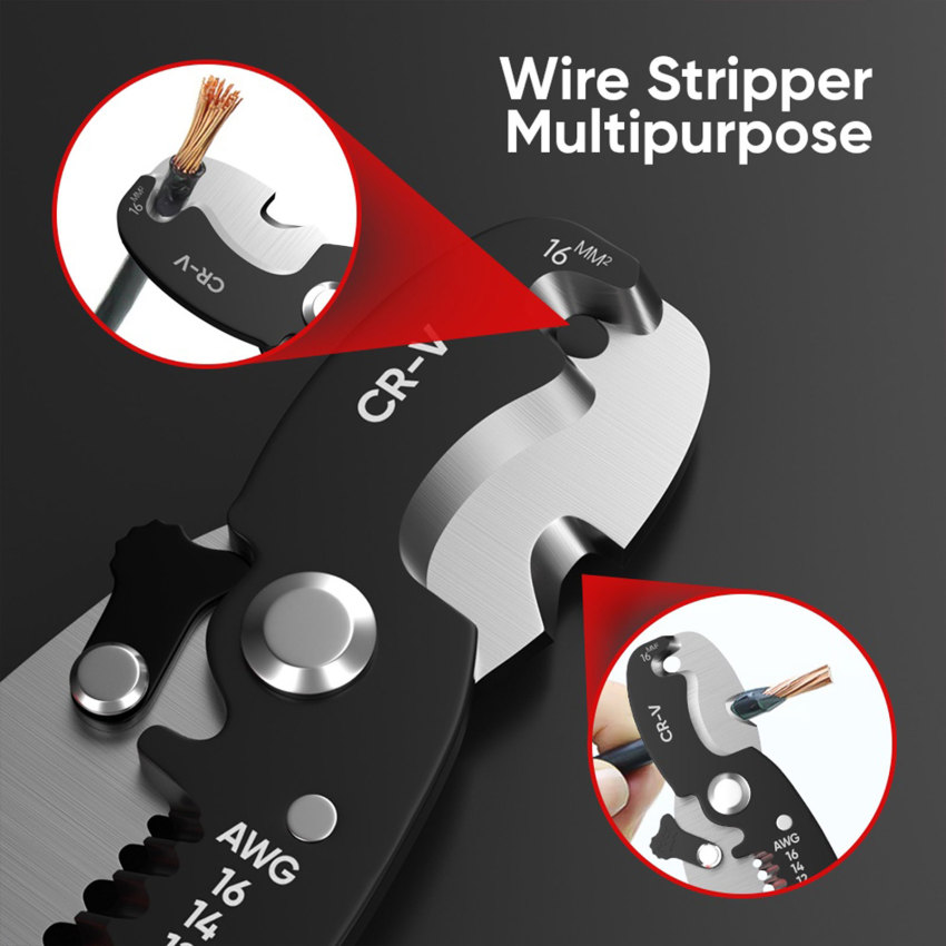 Mitsushi Kìm tuốt dây vinyl Grip chịu lực cao Kìm cắt chéo cho cắt cáp