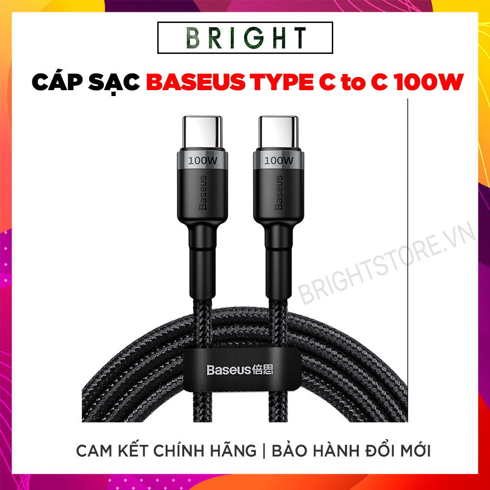 [Dài 2M] Cáp Sạc Nhanh Baseus 100W Type C to Type-c  QC 3.0