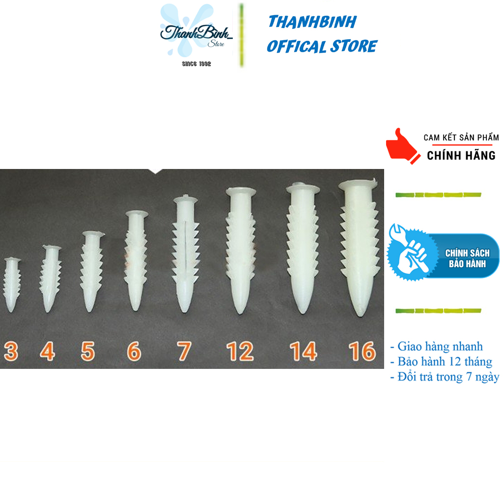 Tắc kê/ nở nhựa nhiều size