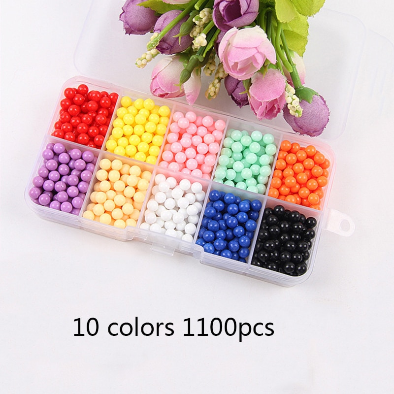 Water Fuse Beads DIY Set Pearl Box Pegboard Game Kit Tools