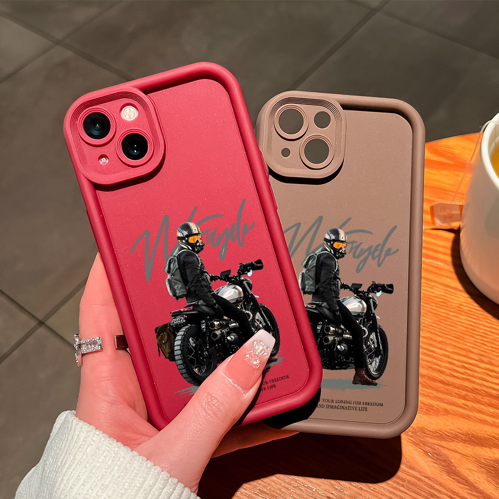UCUC for OPPO A18 A38 Back Cover Motorcycle Rider Soft Silicone Square Ladder Phone Case. 