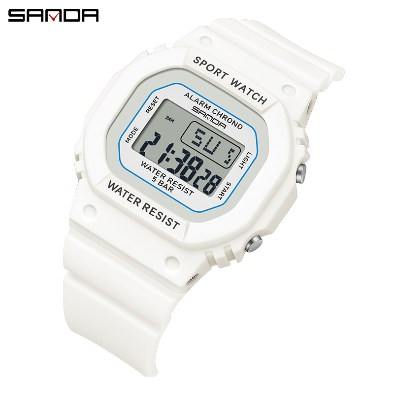 SANDA Classic Upgraded Trendy Color blocked Youth Multi functional Waterproof Men Watch SD393-6.