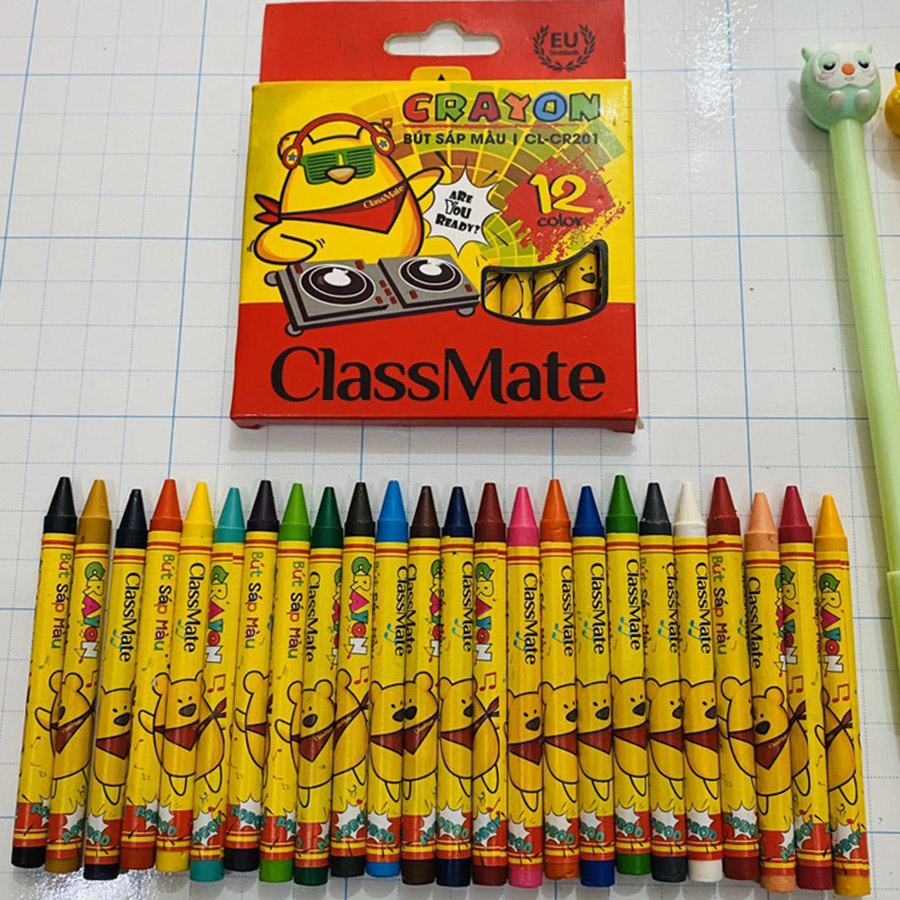 Bút Sáp Màu Classmate CR-201 Crayon 12 Màu