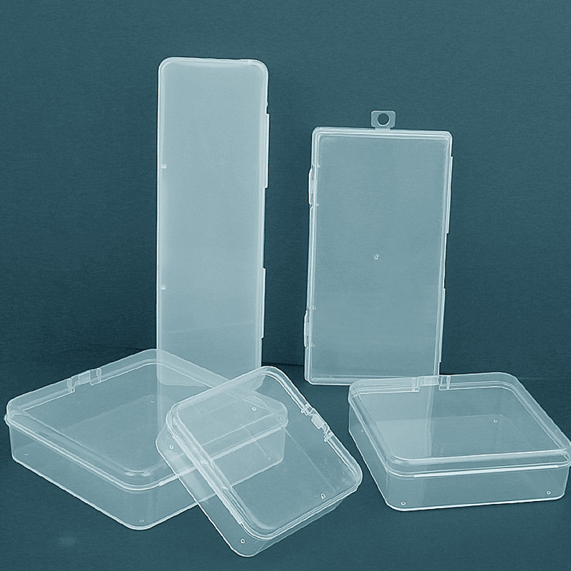 Pp Rounded Square Plastic Box PP Transparent Box Rectangular Flip Storage Box Square Packaging Case ...