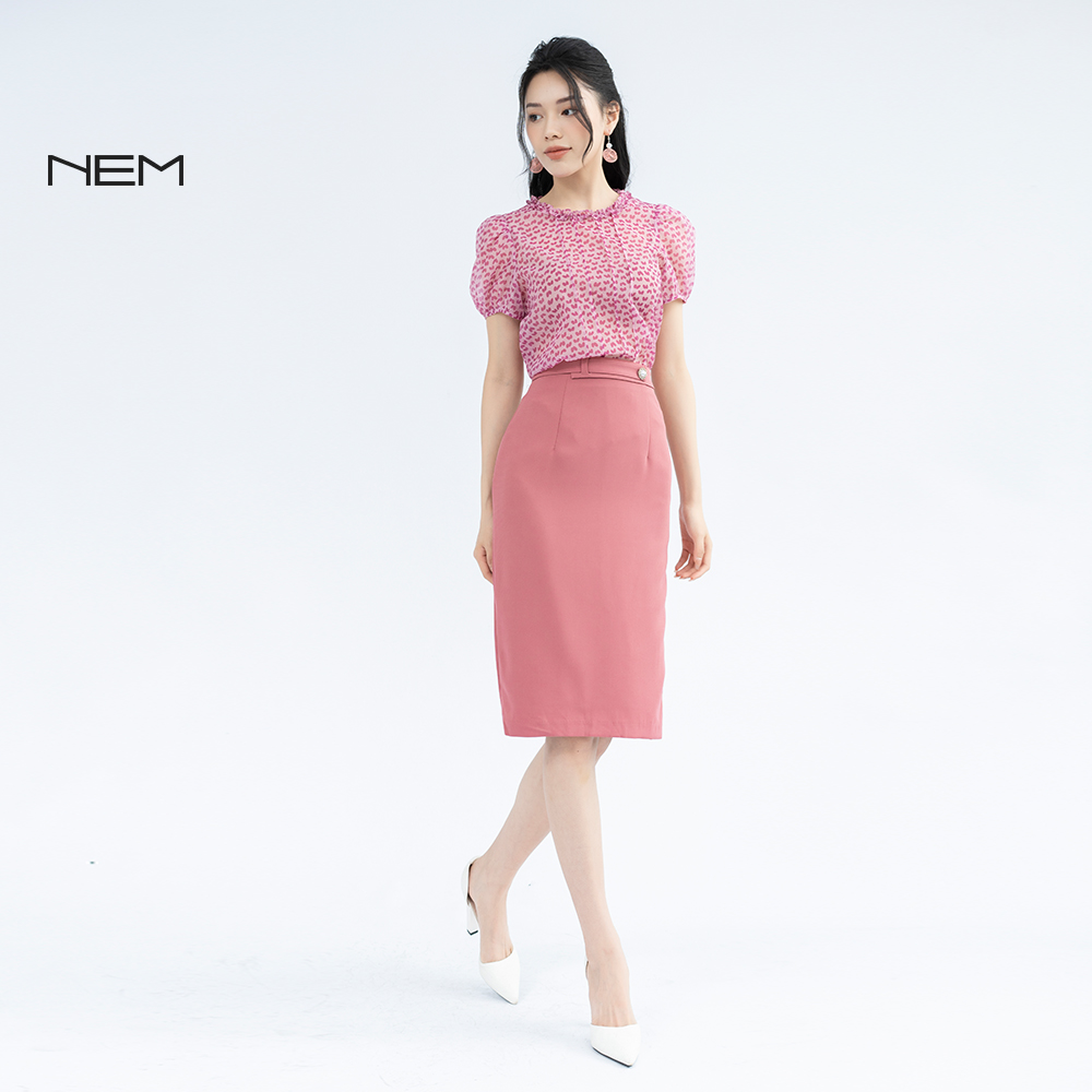 ĐẦM THIẾT KẾ NEM FASHION D18872 ( MẪU CHƯA KÈM HOA TRƯỚC NGỰC)
