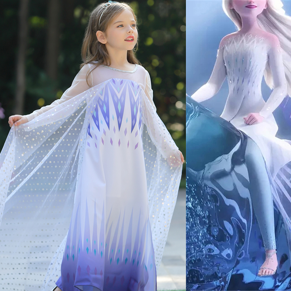 Frozen 2 Dress Anna Elsa Dress Princess Dresses Baby Girl Birthday Party  Dress Up | Lazada Singapore