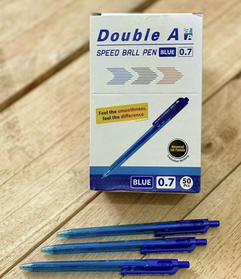 Bút bi Double A Speed ngòi 0.7mm (50 cây/ hộp)