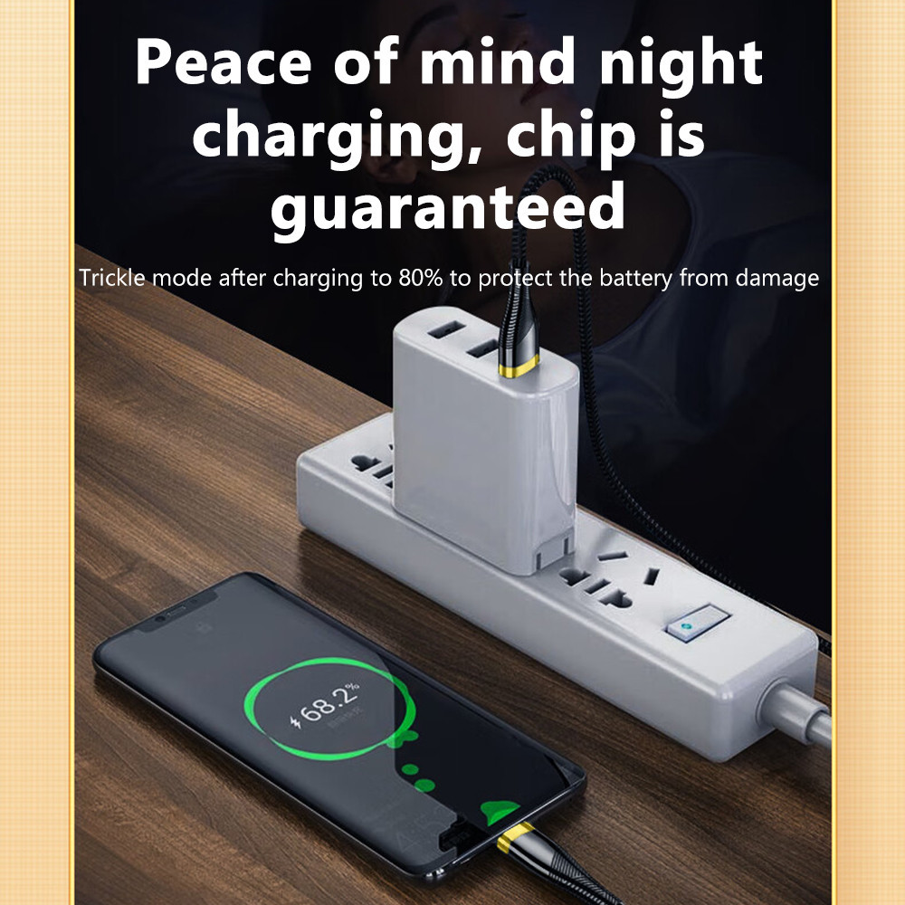 【COD】6A 100W USB Charge Cable 3-in-1 Micro USB Type C Fast Charging Cable Wire