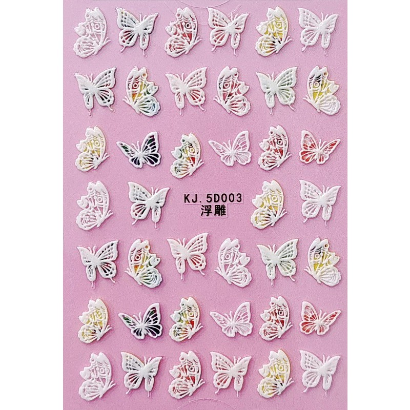 Sticker nail 5D nổi dán trang trí móng