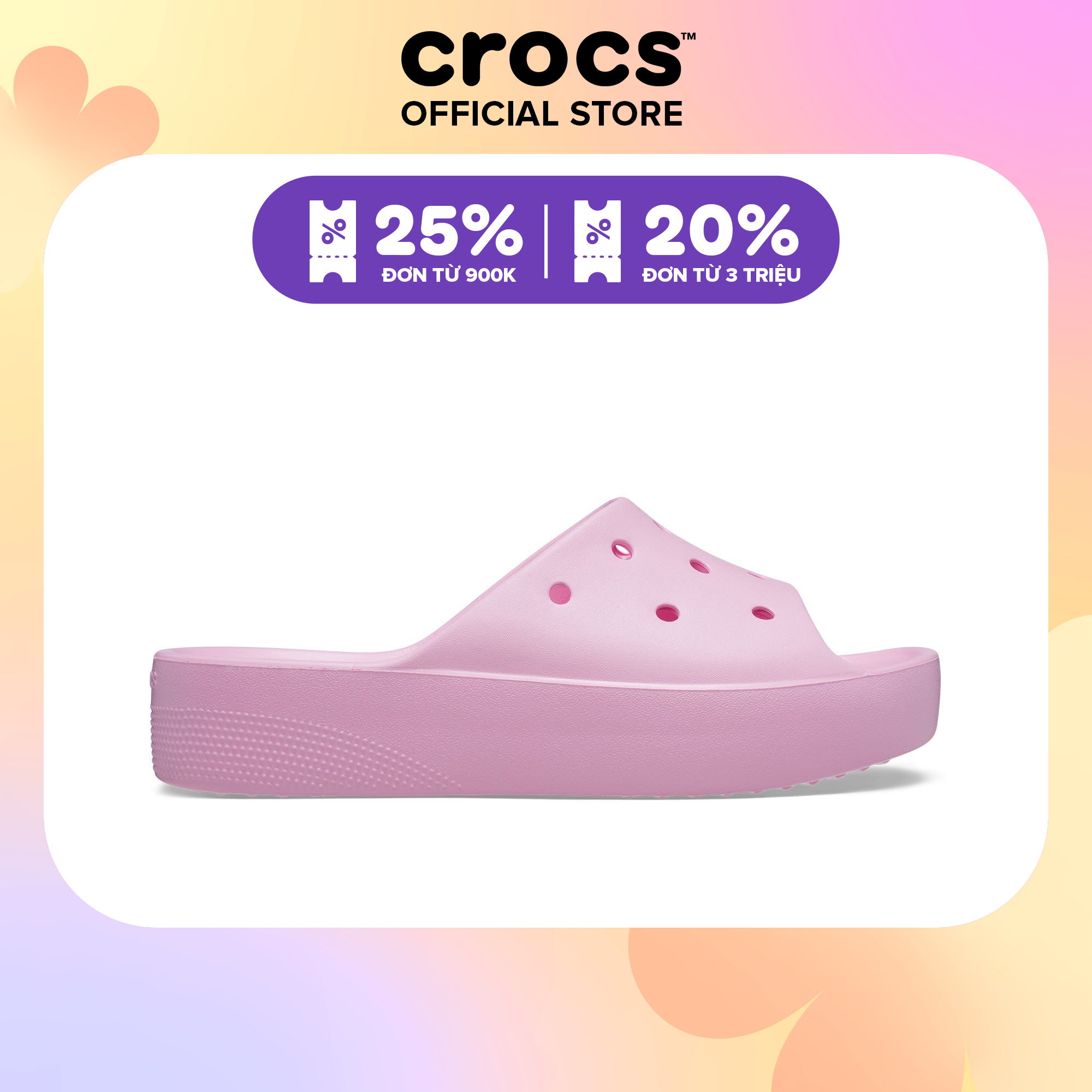 Dép quai ngang Nữ Crocs Classic Platform