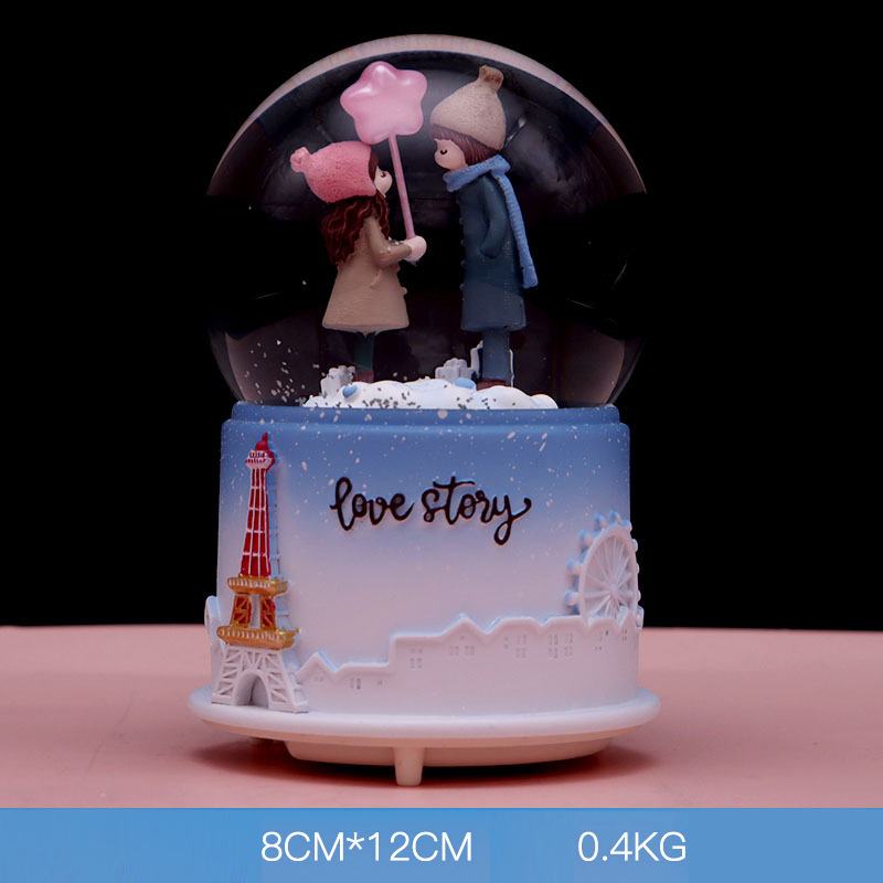 Hộp nhạc Crystal Astronaut Crystal, Sáng tạo tám hộp nhạc, trang trí máy tính để bàn, quà tặng sinh nhật
