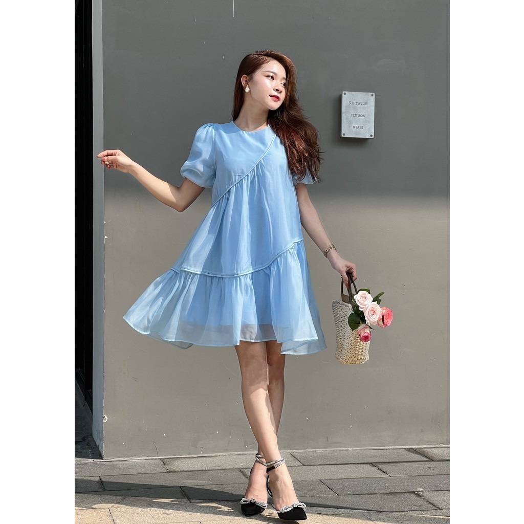 Đầm babydoll ngắn vặn thừng Joven