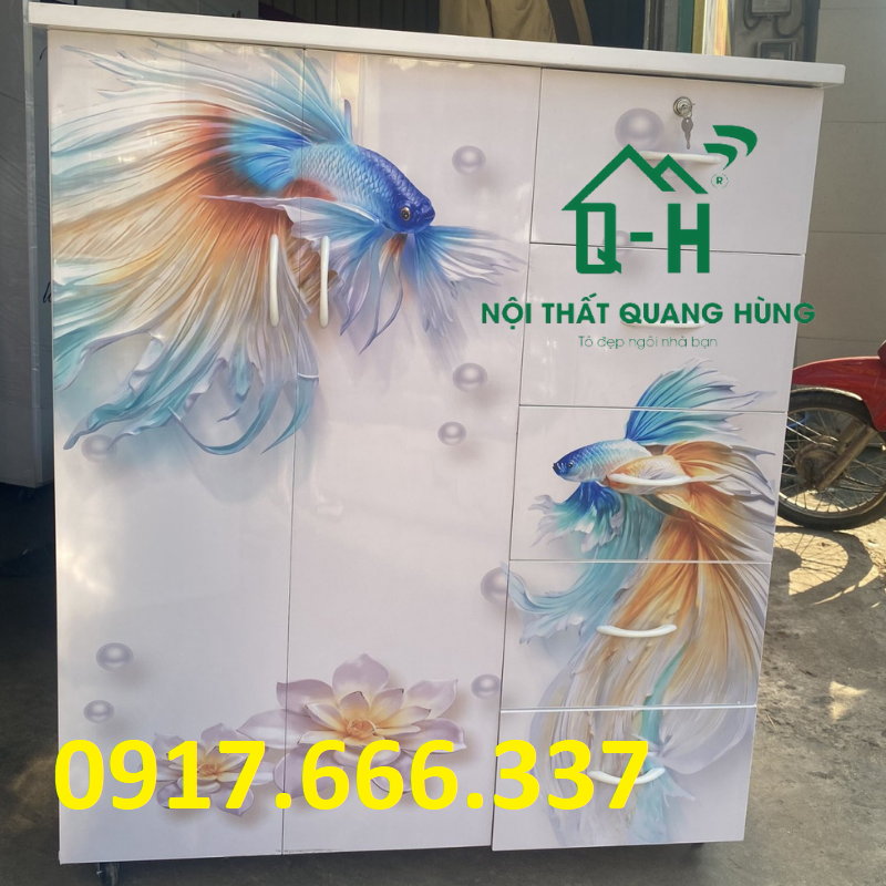 Tủ quần áo nhựa đài loan 2 cánh 5 hộc kéo - giao tủ như ảnh