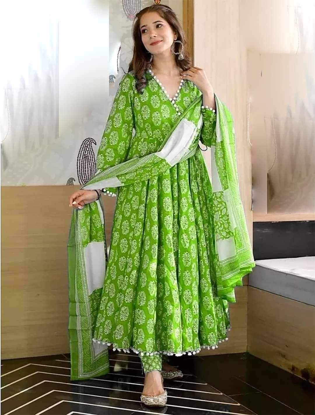 New%20exclusive%20designed%20Linen%20Screen%20Print%20Gown%203piece%20long%20kurti%20Poppon%20Les%20Work%20For%20Stylish%20Women%20/%20Girls%20-%20Image%202
