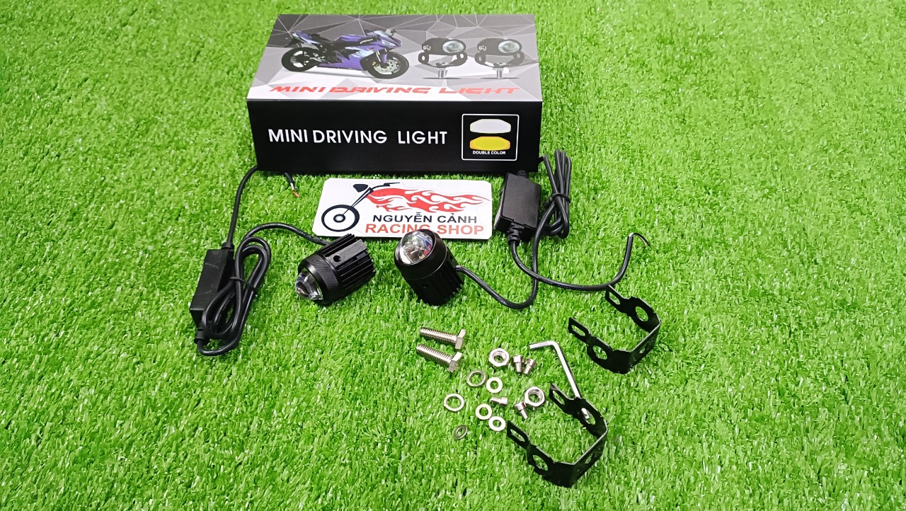 Cặp Đèn MINI DRIVING LIGHT đèn led phược trợ sáng xe máy