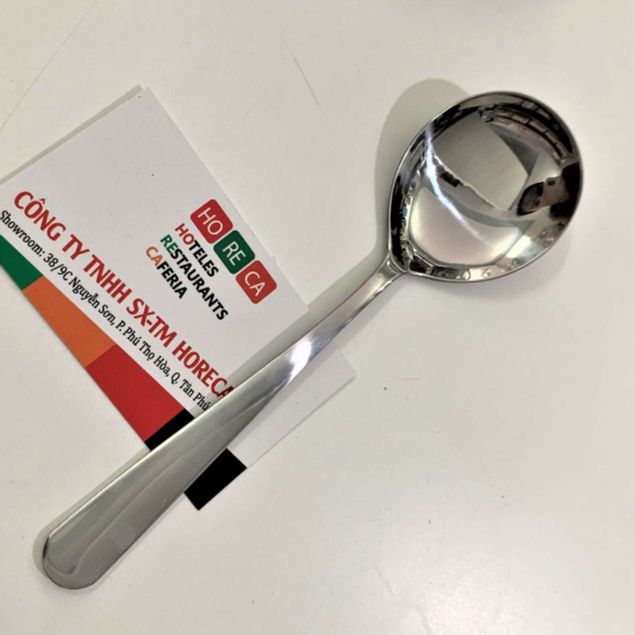 Muỗng ăn soup, ăn phở, cơm RH , kiểu dáng miệng tròn - INOX dày cao cấp