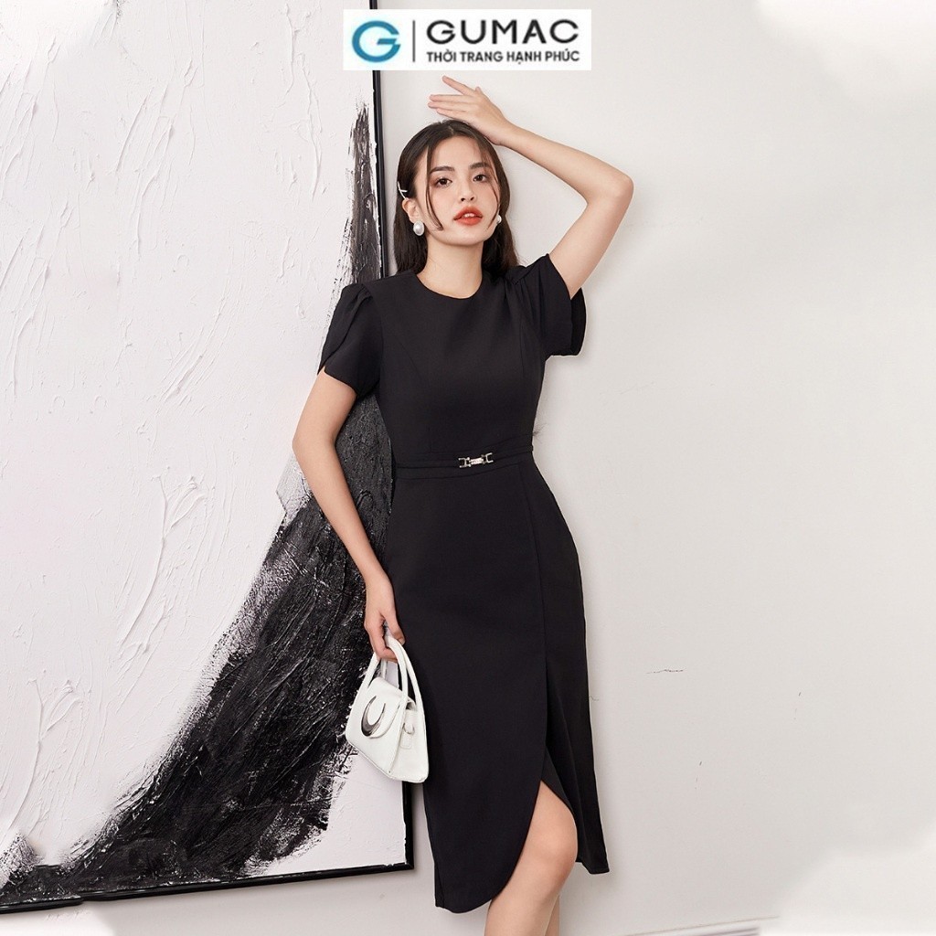[4.4 - 6.4 |Voucher 10-12%] Đầm tulip cổ tròn thời trang GUMAC DD12048