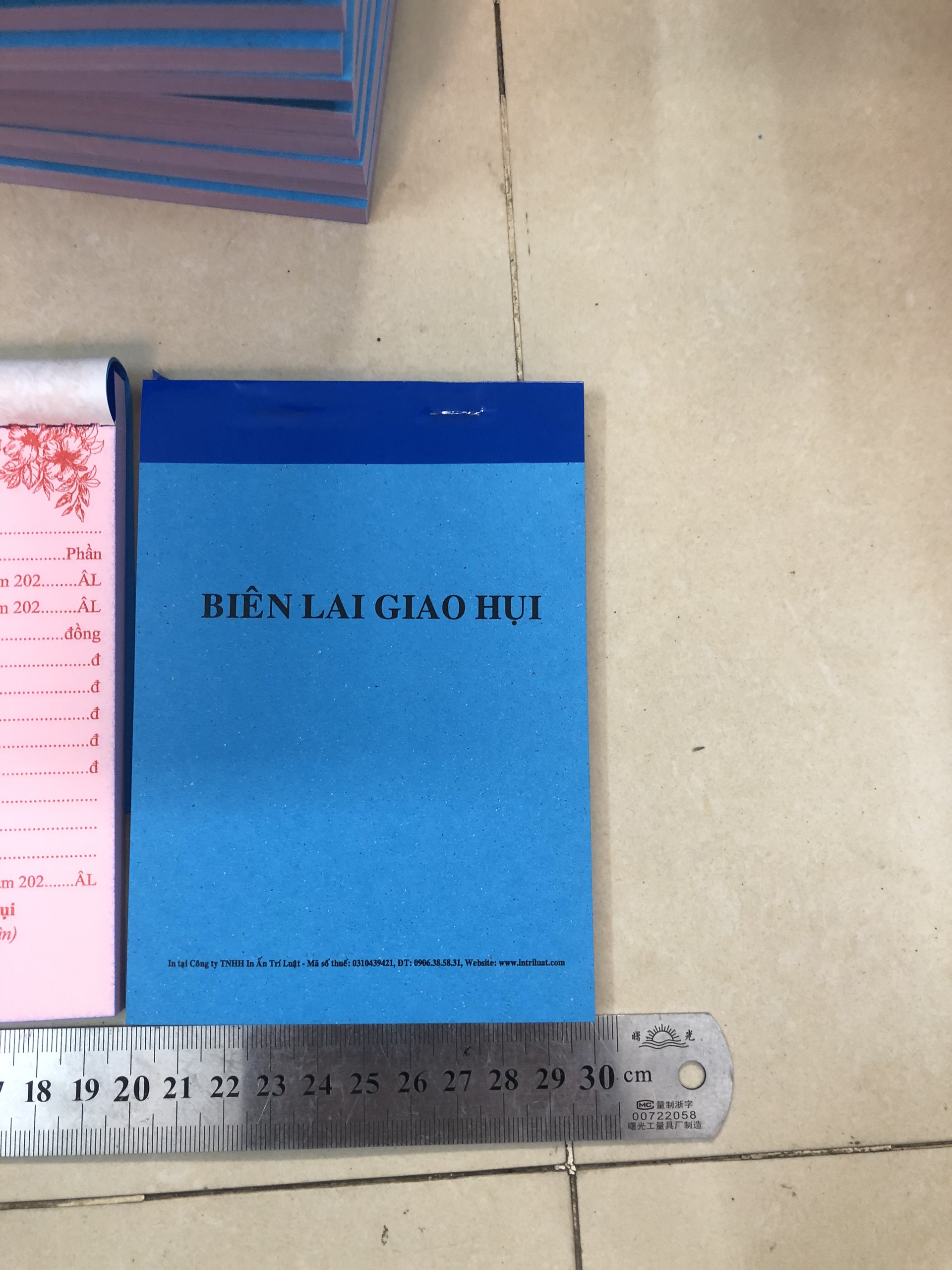 Biên Lai Giao Hụi 2 liên A6 (Không in chữ AL)