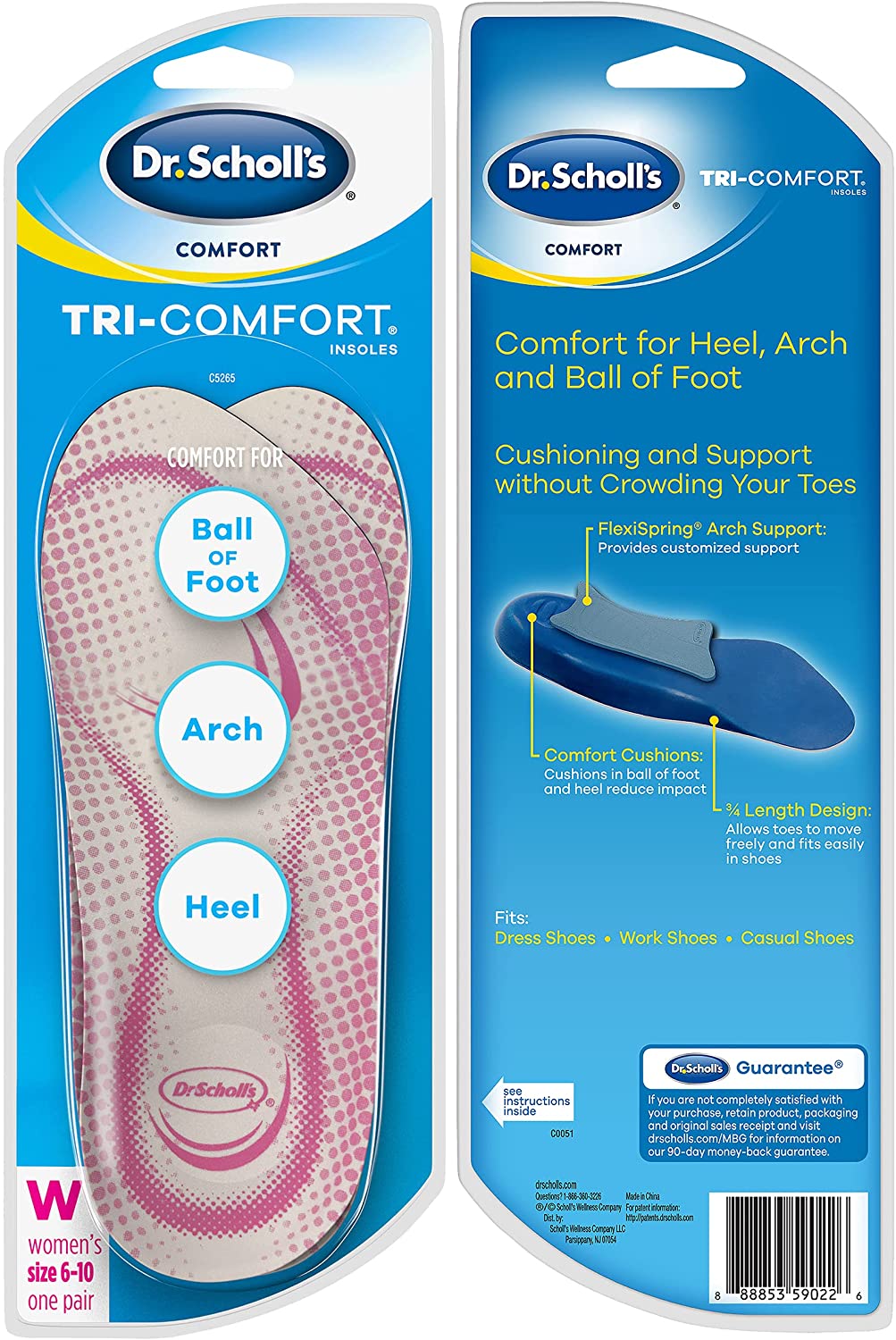 dr scholl's inserts for flat feet