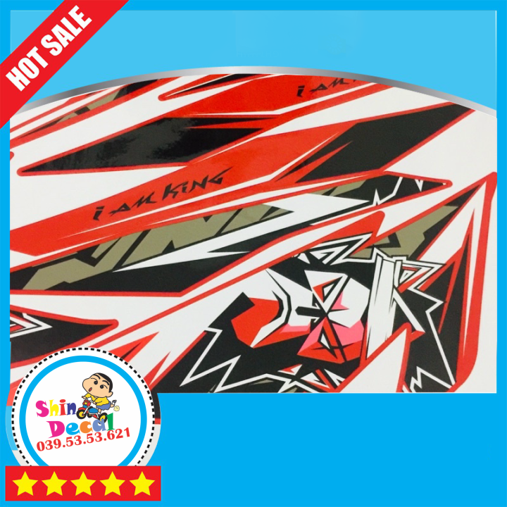 Tem rời Winner V1 - mẫu Kingdrag cho xe đỏ