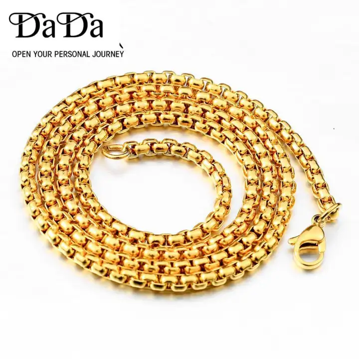Fashion 999 Gold Plated Chain Necklace Emas Korea Cop 916 Lazada Singapore