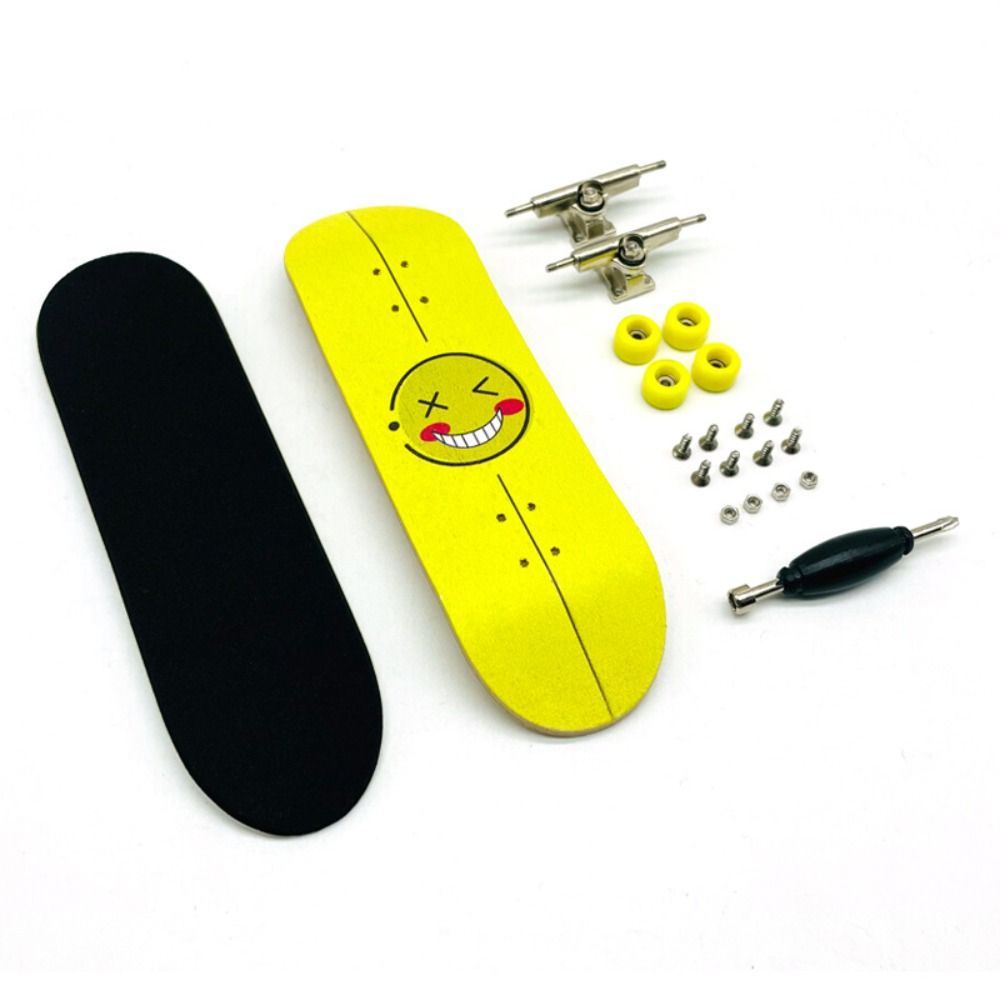 IJVBTV Plastic Christmas Gift Wooden Fingerboard Toy Finger Surfboard Educational Tabletop Toys Skate Truck Novelty Toy Finger Skateboard Fingerboard Skateboard Model Mini Skateboard