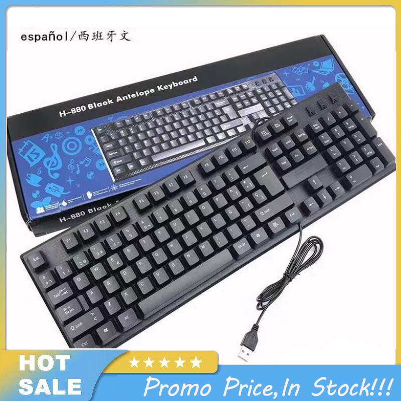 Wired USB Keyboard for Arabic Russian French Spain PC Laptop Computer Keyboard