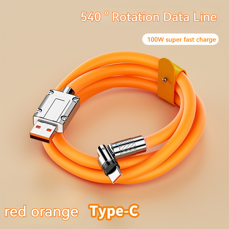 540 ° Rotating Fast Charging Data Cable 100W Hand Game Machine Guest Charging Cable for Huawei 88W6A Super Fast Charging