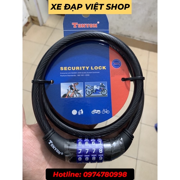 Khoá dây 4 số mật mã tonyon ty4271